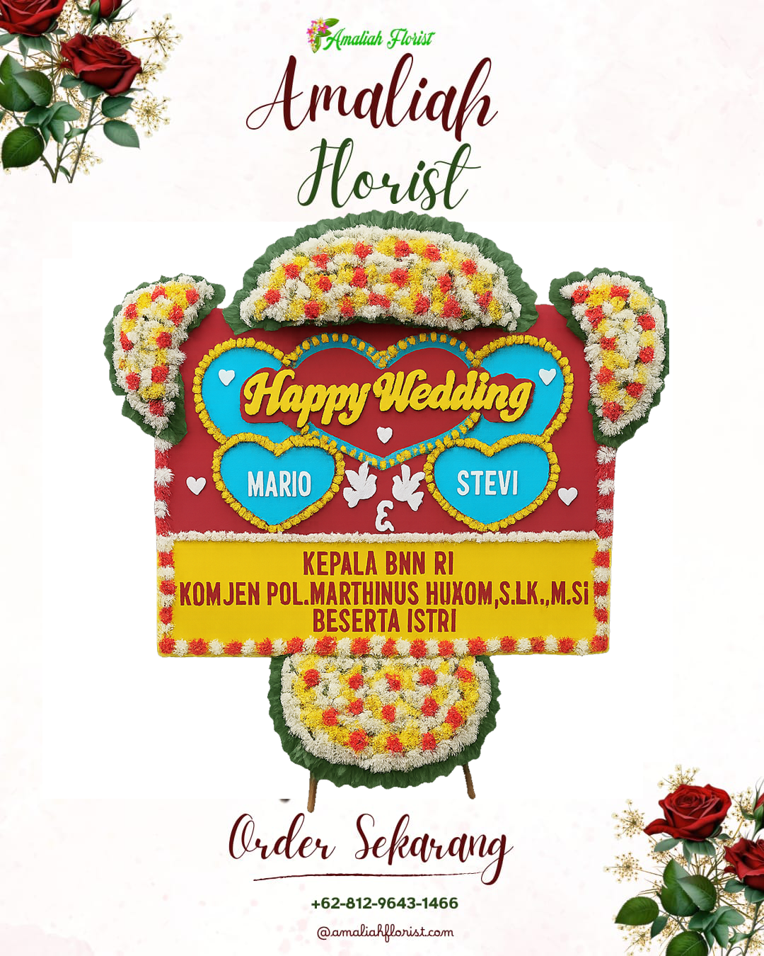 Papan Bunga Pernikahan Tulang Bawang Barat
